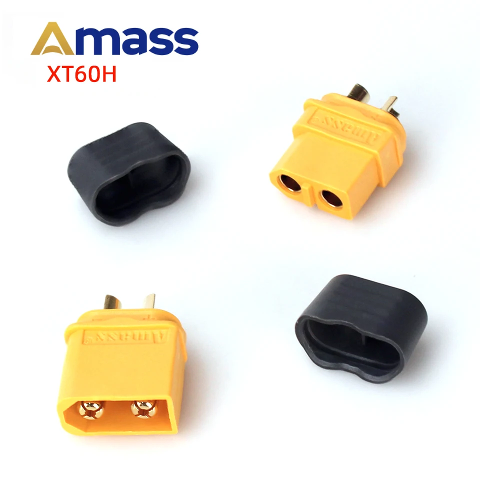 2pcs Amass XT60H XT60 connector With covers protection XT-60 Plug Male Female Sheath Housing For Rc lipo battery Drone Car Boat