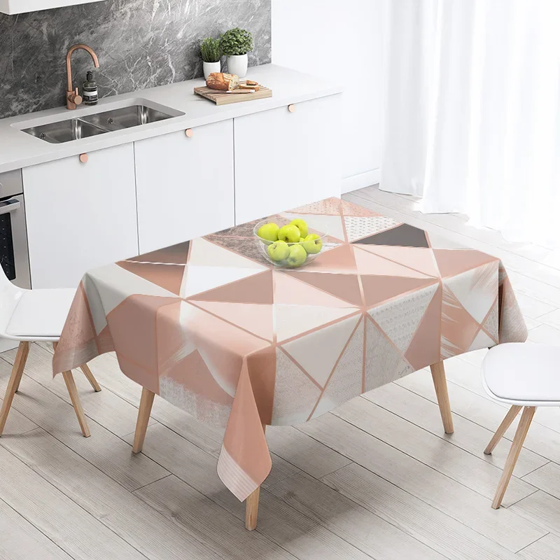 Home tablecloths dining decoration and rectangular table accessories waterproof cloth Anti-stain simple Modern abstract nordic