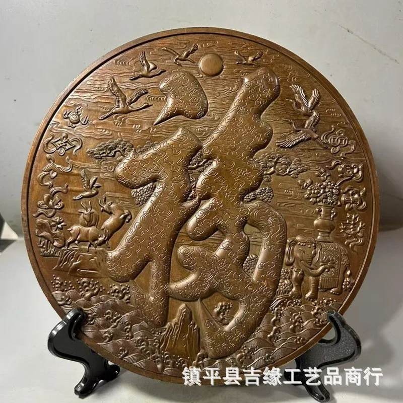 

Бронзовая табличка Pfaff с крупным рельефным изображением животного и символа Фу, украшение для прихожей, настольный декор, 20 см