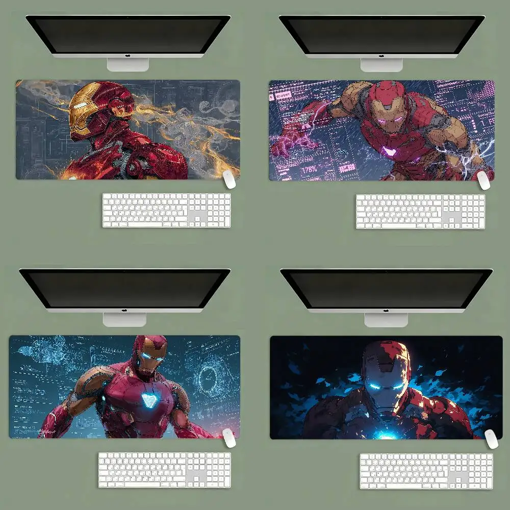 I-Iron Man Mouse Pad Computer Mat Deskpad Laptop Keyboard Mat Office Large Landscape Mousepad