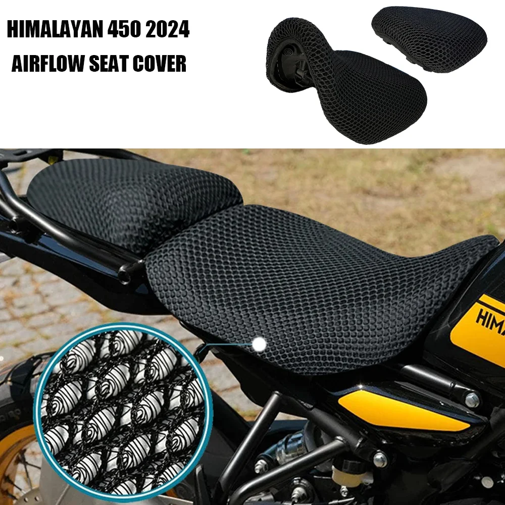 for Royal Enfield Himalayan 450 Covers Seat Protect Cushion 3D Honeycomb Mesh Seat Cushion for Royal Enfield Himalayan 450 2024