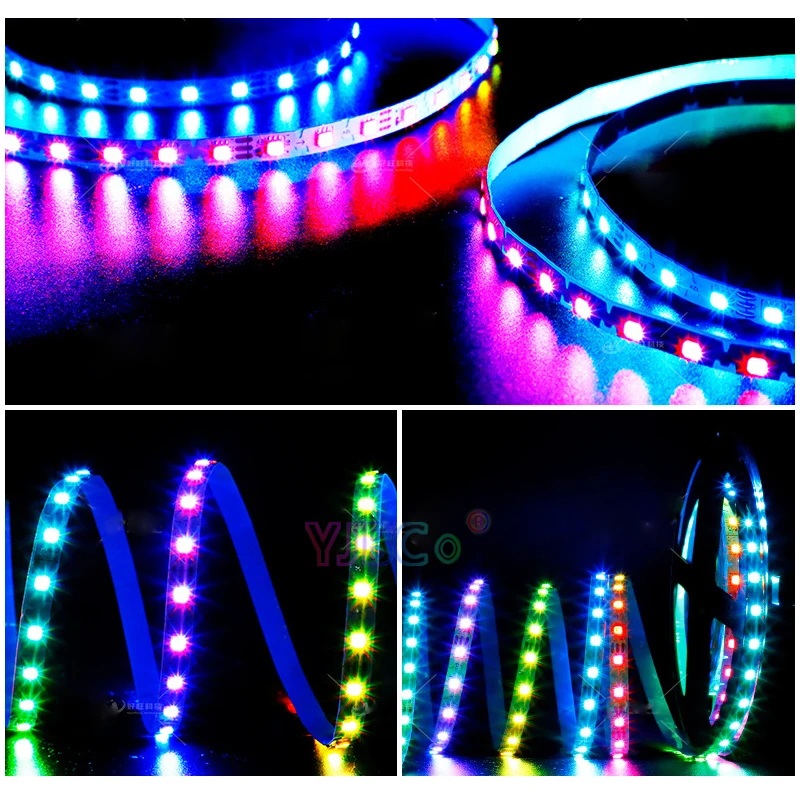 5V 12V Narrow side 6mm PCB S type SK6812 WS2812 addressable LED Strip 60/84leds/m SMD 3535 5050 RGB pixel IC bendable Light Tape