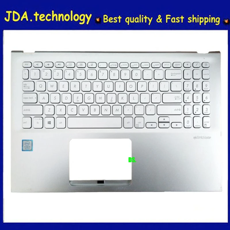 

MEIARROW 96%new for ASUS VIVOBOOK15 FL8700 V5000 V5000FL X512 V5000D Palmrest upper cover US Keyboard C shell, SILVER