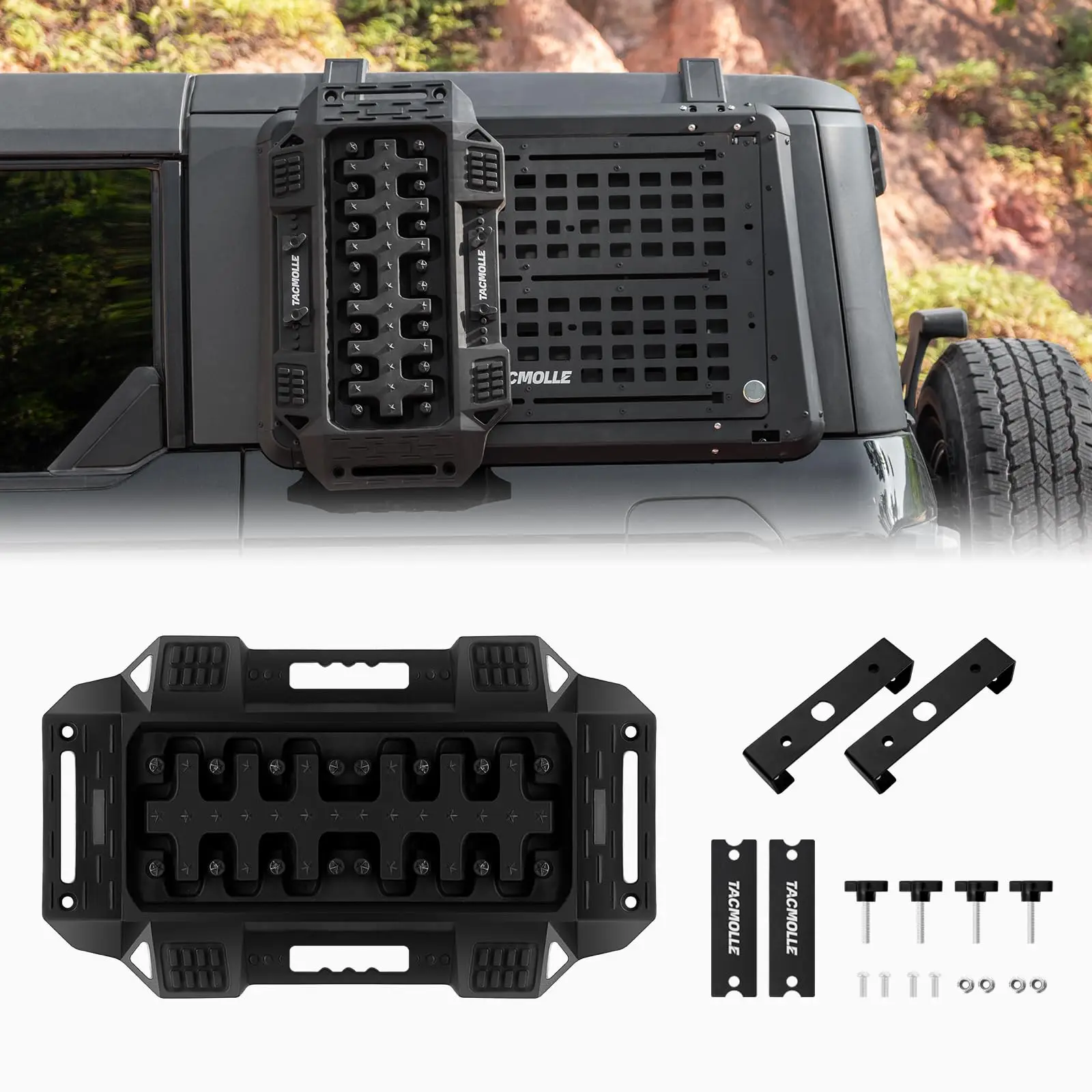 

Recovery Board Off-road Traction Board MOLLE Mounting Kit for Sand Mud Snow Ramps Recovery Tracks Traction Mats for Vehicle