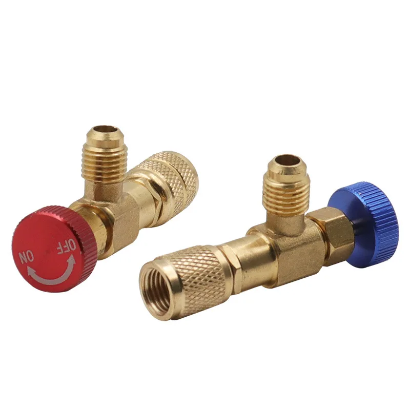 Liquid Safety Valve R410A R22 Air Conditioning Refrigerant 1/4 "Safety Adapter Air Conditioning Repair And Fluoride Safety Valve