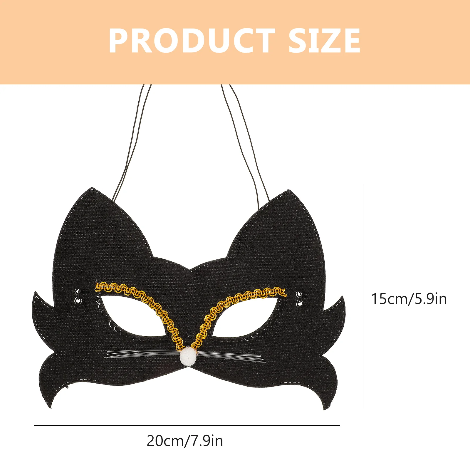 4 szt. Maska Kota Zwierzęca Osłona na Oczy Modna Maska Cosplay dla Dzieci Dorosłych na Bal Maskowy Kostium Halloween Mardi Gras