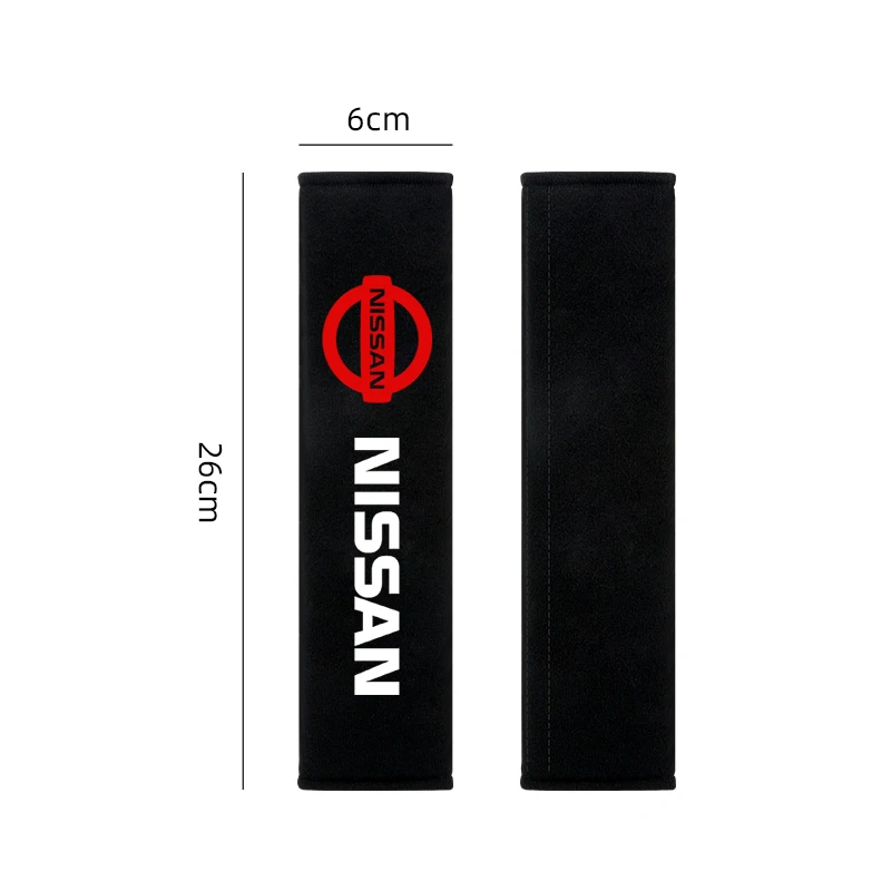 2 قطعة غطاء حزام الأمان منصات الكتف مقعد السيارة حزام الكتف وسادة الحال بالنسبة لنيسان X-trail قاشقاي ملاحظة جوك سنترا نافارا ميكرا ليف