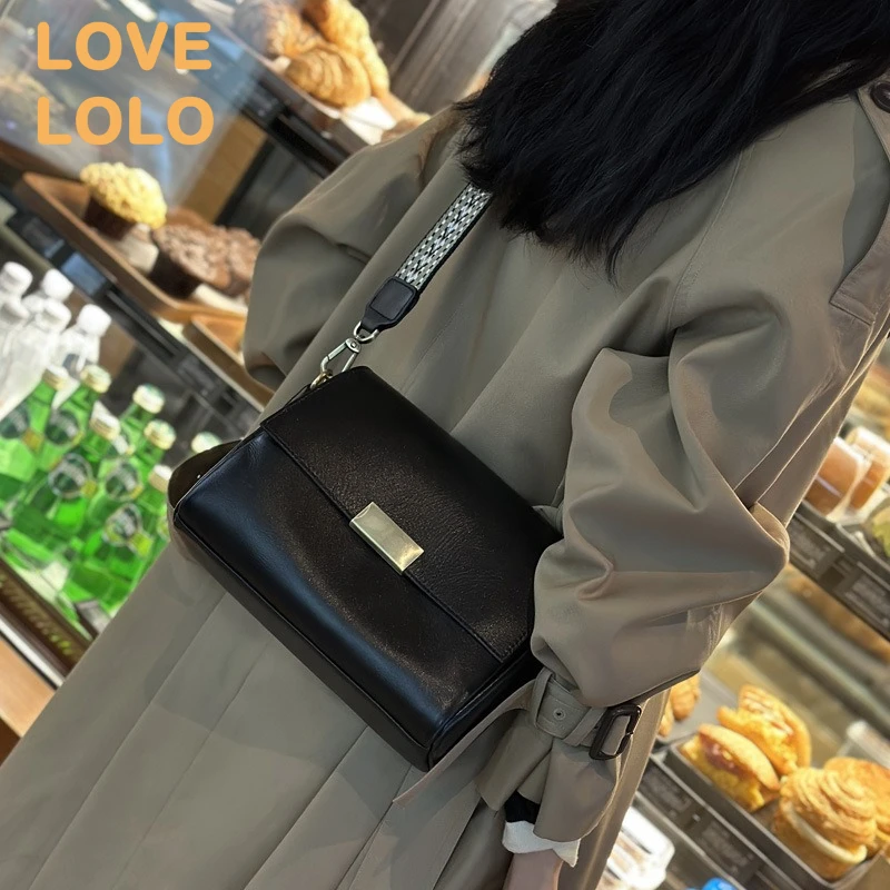 

luxury handbags female crossbody bags Vintage Genuine leather women shoulder bag Small square bag soft leather cowhide fashion