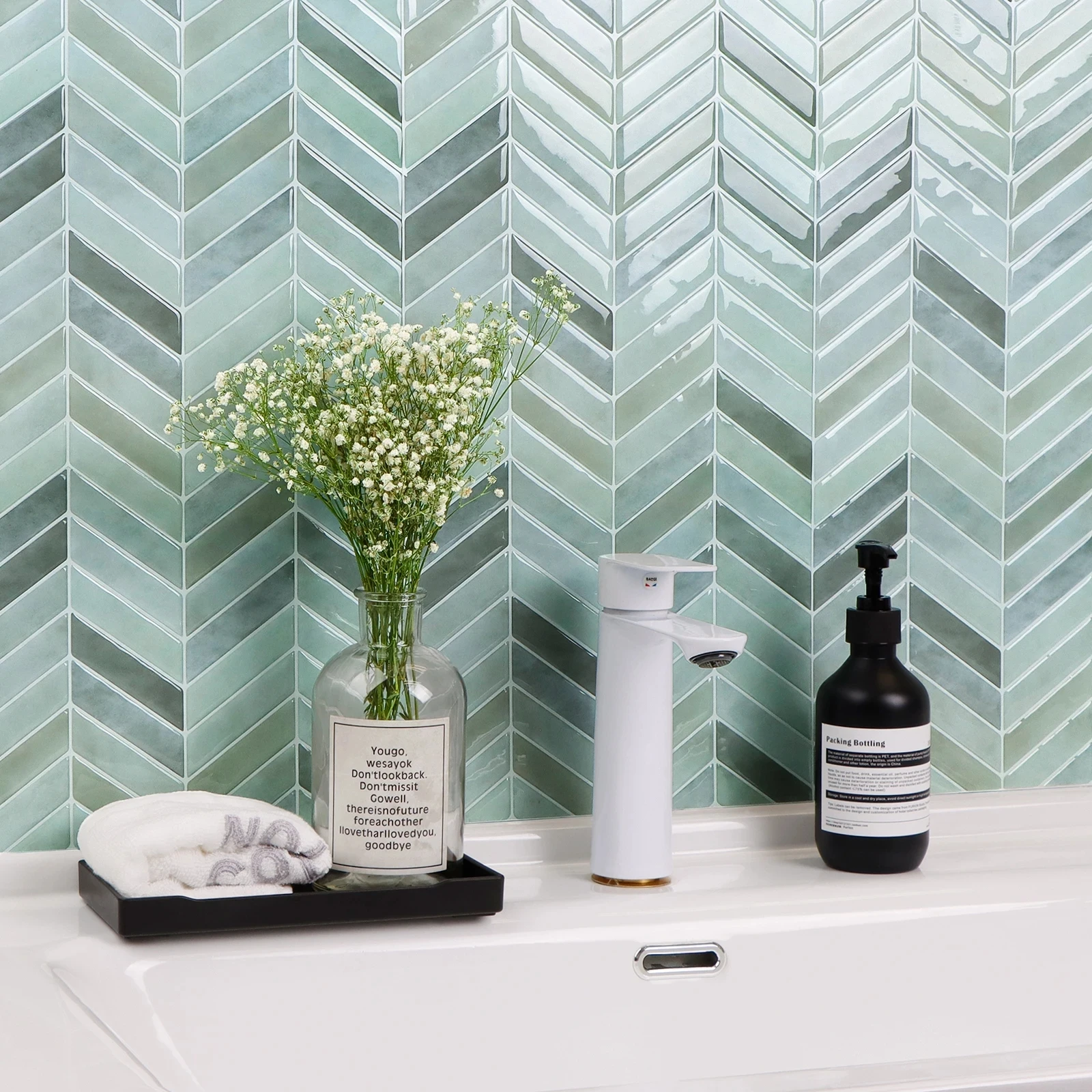 23×29cm 3D Color Tile Stickers Self Adhesive Waterproof Oil Proof Wall Decal For Kitchen Bathroom Backsplash Home DIY Renovation
