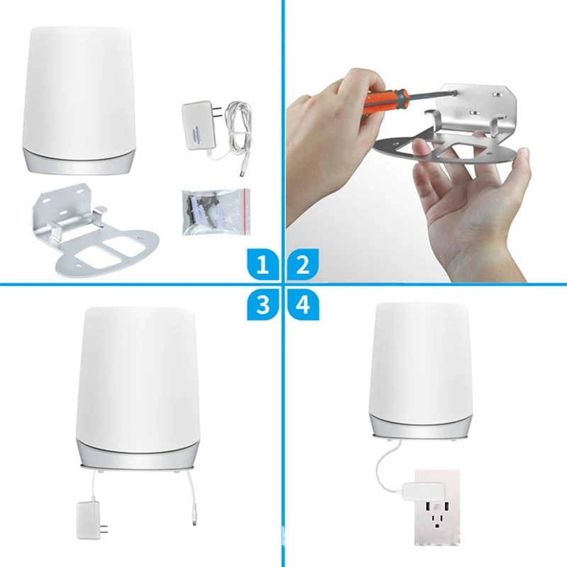 NEW-Metal Wall Mount Holder For Orbi Whole Home Tri-Band Mesh Wifi 6 System/Orbi Ultra(RBK850/RBK852/RBK853/RBS750)