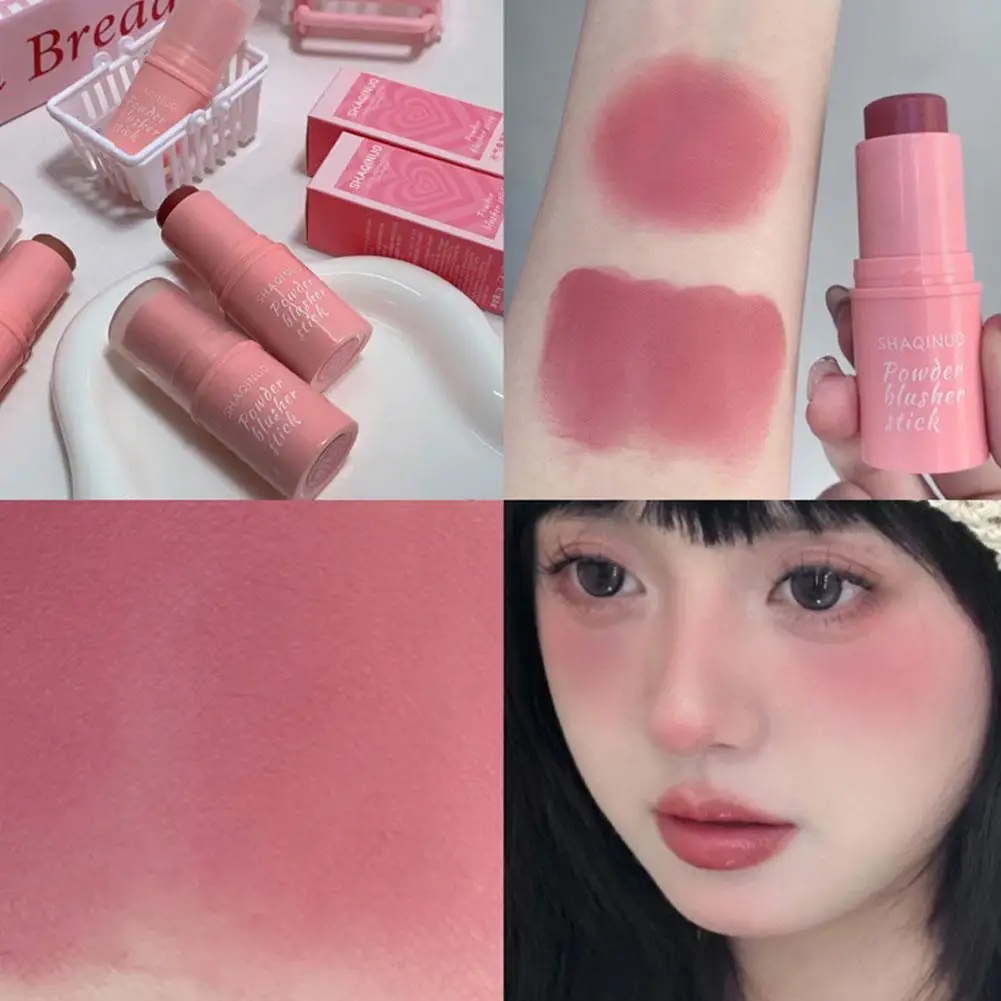Rougestift, cremige Wangenfarbe für natürliche Plumpness, feuchtigkeitsspendendes Rouge mit schwellendem Ton für eine helle Haut, leicht zu verblendender Make-up-Stick