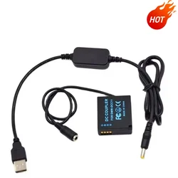 5V USB Power DC Cable+DMW DCC11 DMW-BLG10 Dummy Battery for Lumix GF5 GF6 GX80 GX85 GX86 GX7 Mark II ZS60 70 S6 TZ100 Camera