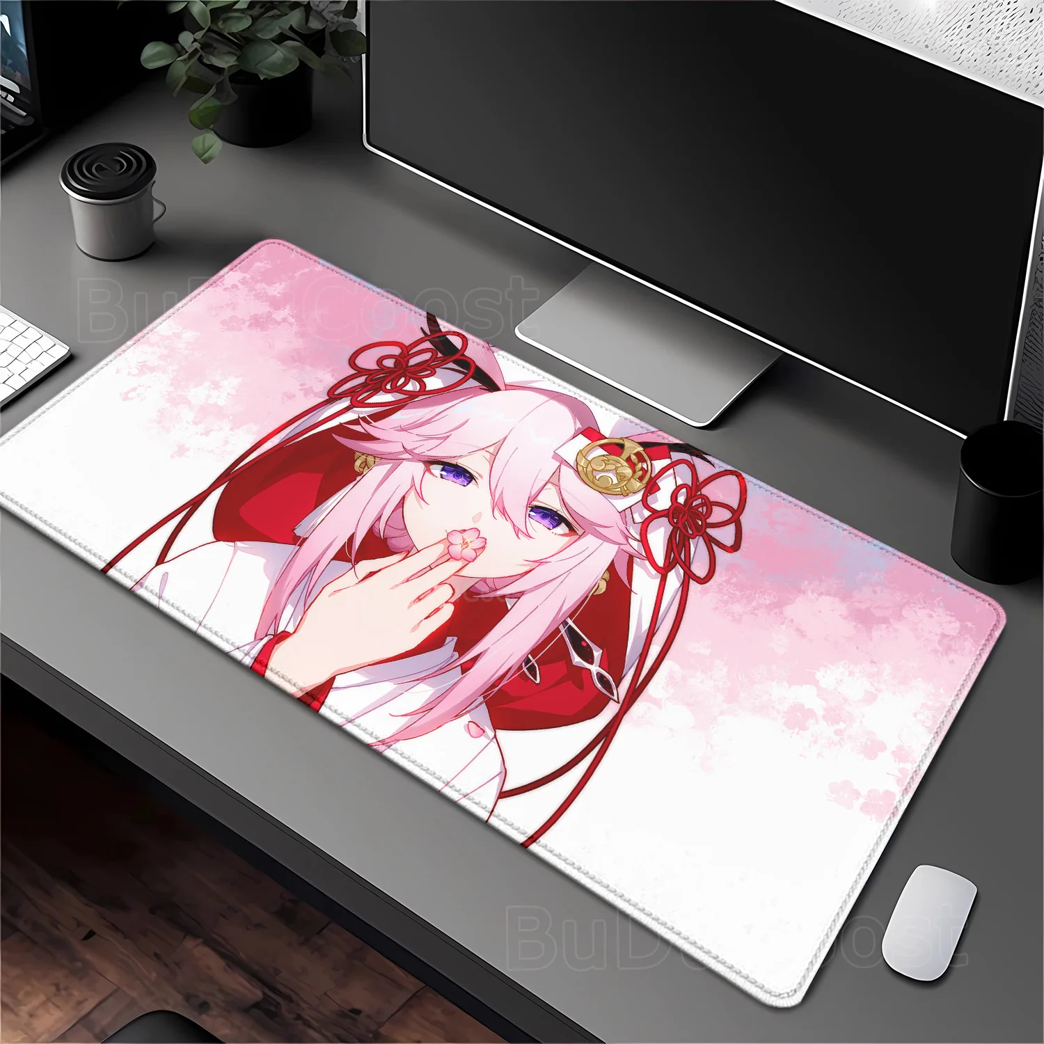 

Коврик для мыши Evanescia Honkai Star Rail HSR, XXL, для ПК, игровой, с HD-печатью, аниме-дизайн, оверлок, 400x900 мм, настольный коврик