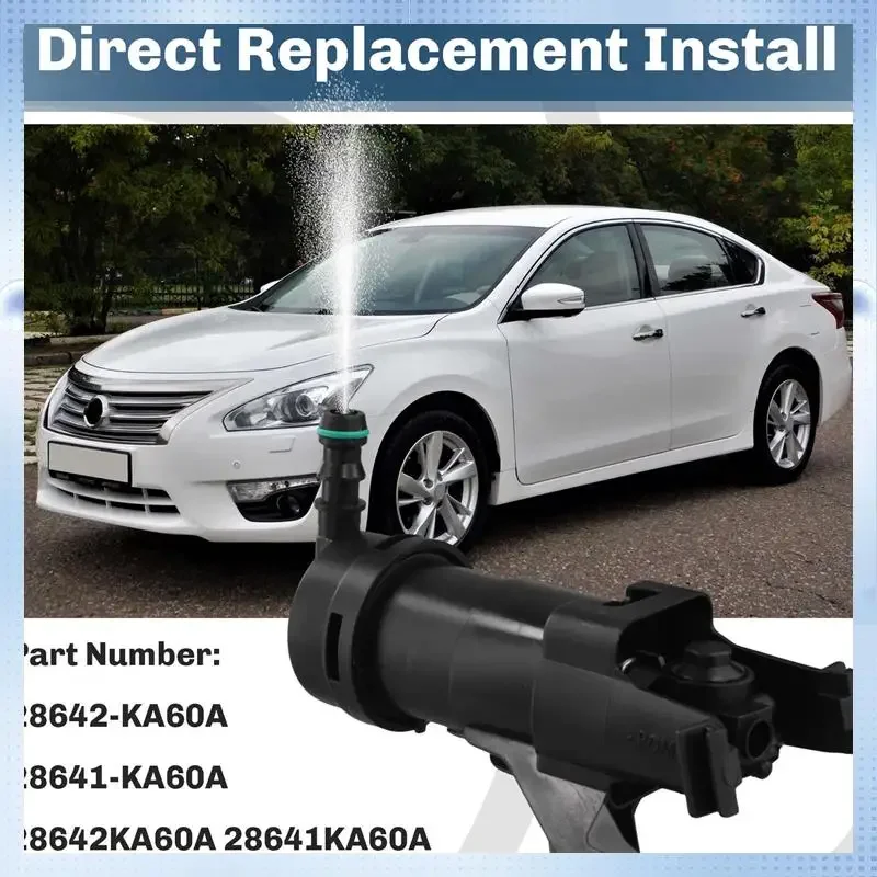 

Y90A-1Pair Car Front Headlight Washer Sprayer Jet 28642-KA60A 28641KA60A For Nissan Teana 2011-2013 Headlamp Nozzle Jet