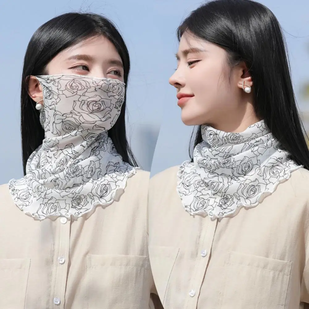 

Летний шейный шарф с принтом, солнцезащитный шарф, спортивная маска для лица на открытом воздухе, шейная трубка, универсальный шарф для езды на велосипеде, ежедневное использование