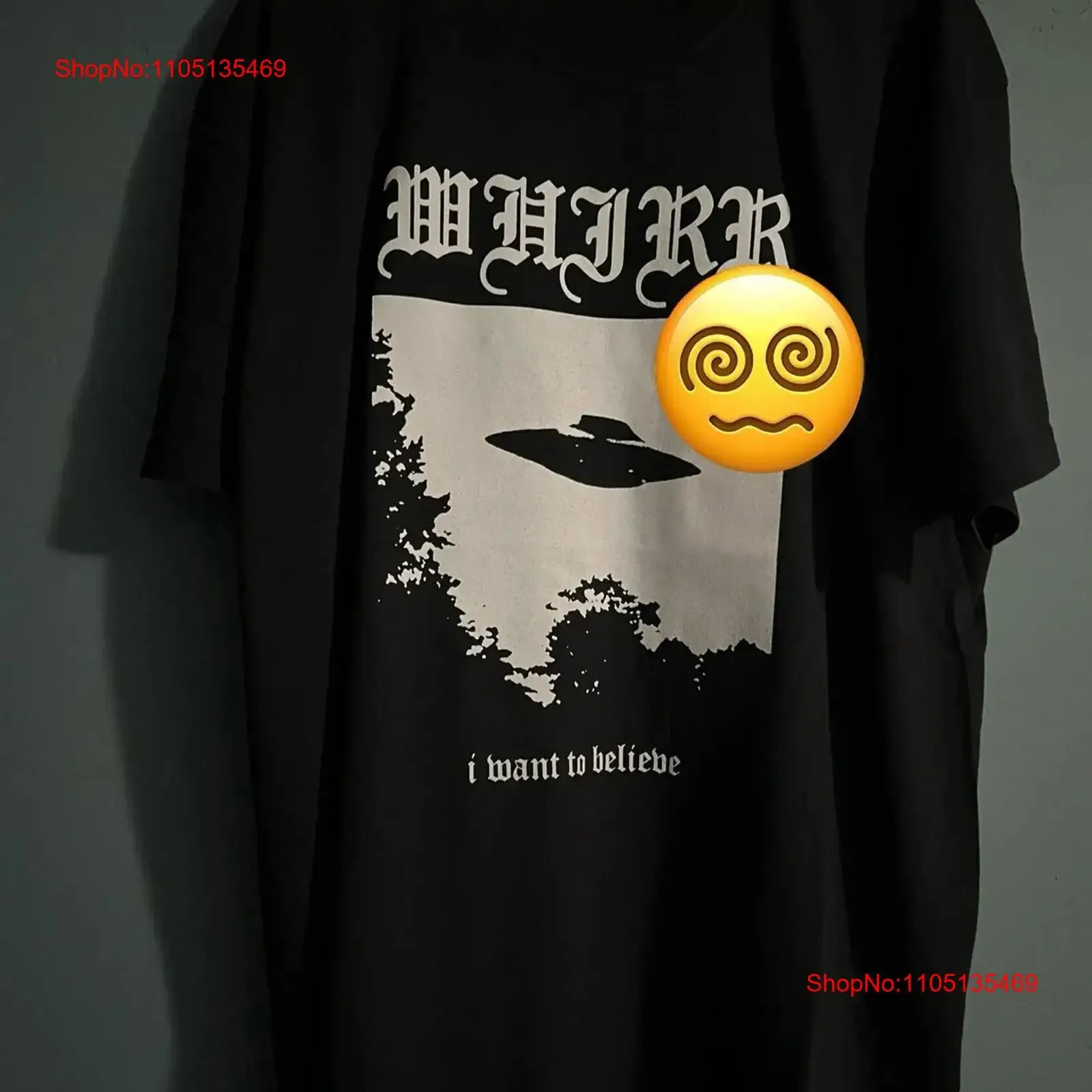 

Whirr I Want To Believe T Shirt Size XL X Files Shoegaze Whirl UFO vintage Washed graphic Versatile Soft fashion streetwear