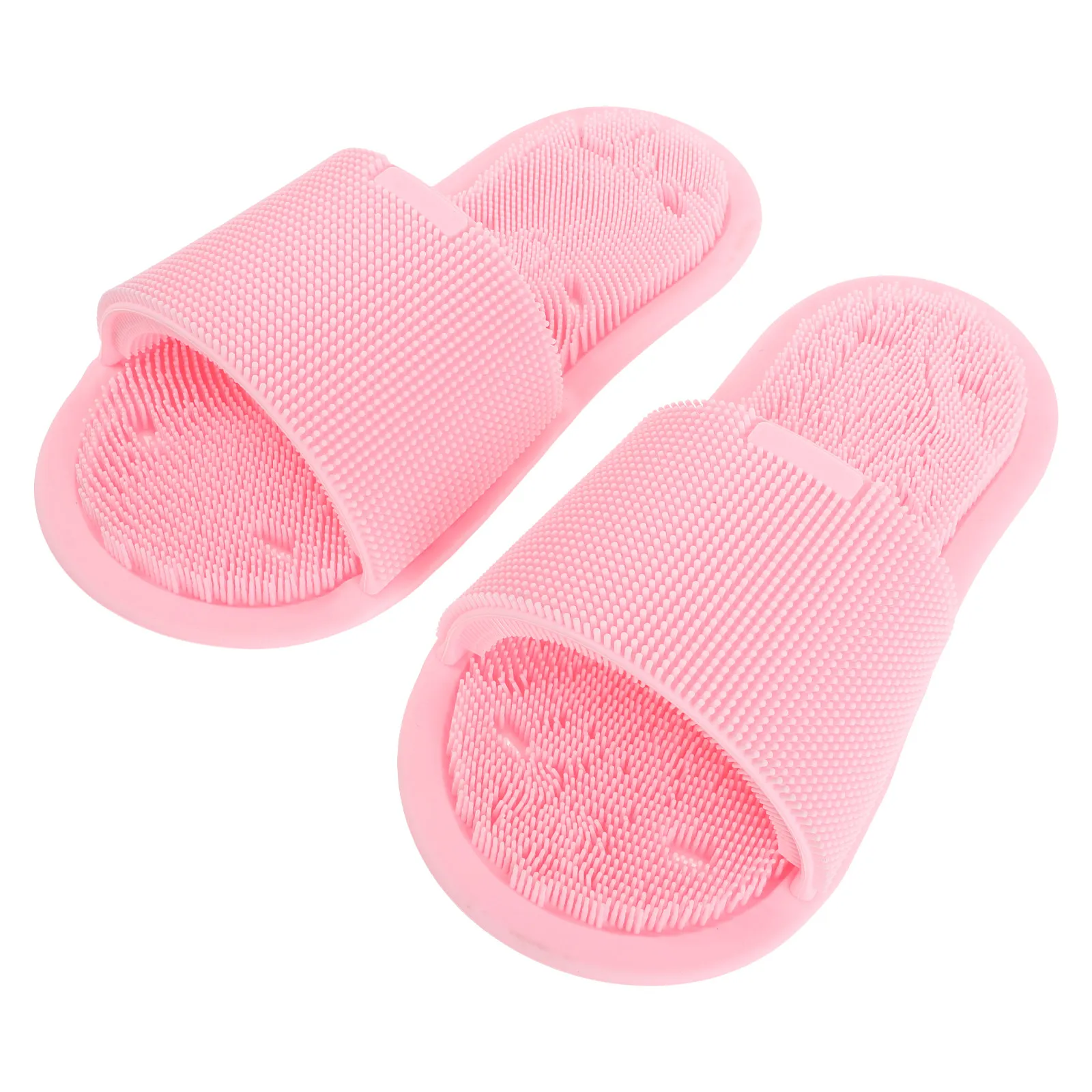 

2 шт. силиконовые массажные тапочки-скраберы для душа с присосками, нескользящие, для отшелушивания и очищения ног, для ванной, спа и дома