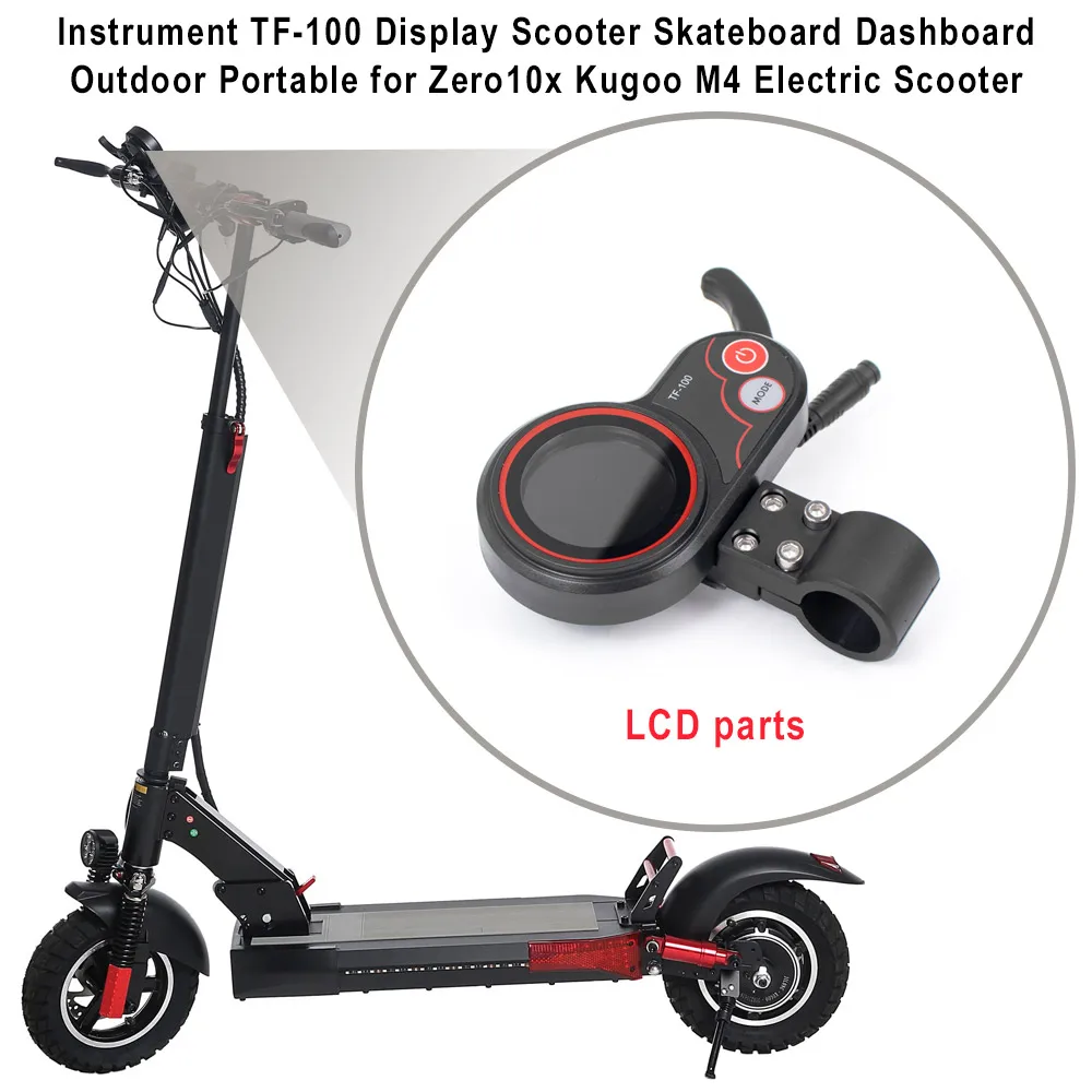 Electric Scooter Instrument TF-100 jh-01 Display Dashboard LCD Outdoor Portable for Zero10x / Kugoo M4 Kick Scooter Repair Parts