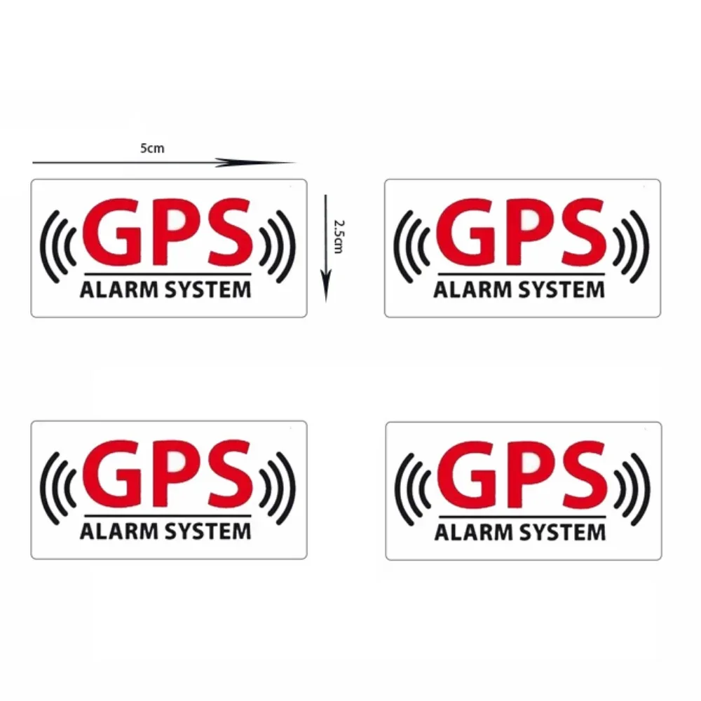 ALARM SYSTEM GPS TRACKING DEVICE Security Safety Warning Vinyl Water Proof Decal Sticker Car Stickers Window 4P5cm*2.5cm