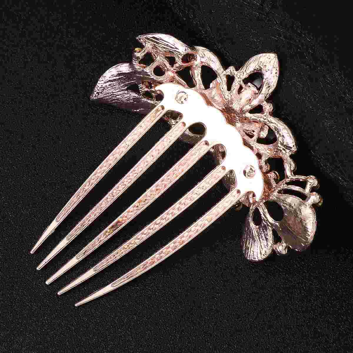 Flower Girl Hair Accessory Bridal Comb Clips for Women Fashion Headwear Bride Costume Accessories Ornament Hairpin Crystal