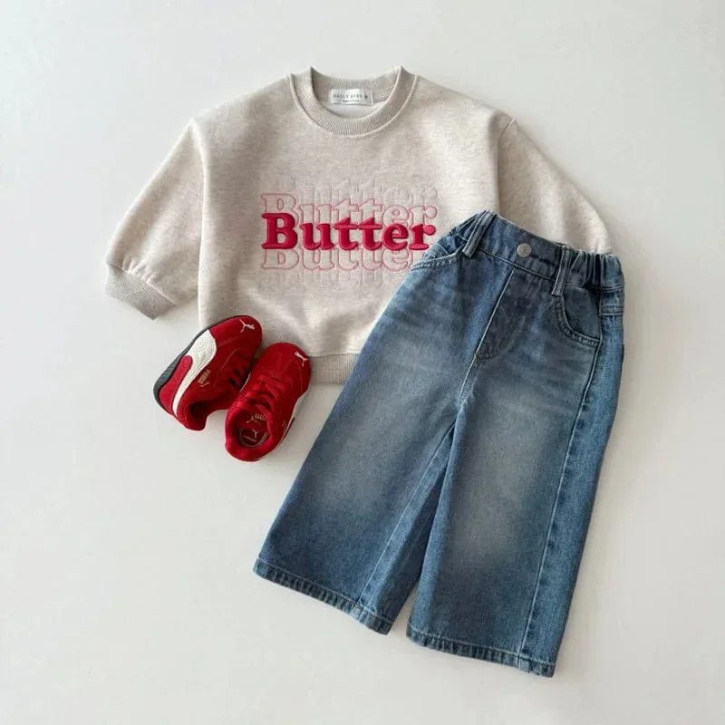 Children's Sweater 2026 Spring Autumn New Embroidered Letter Girl's Sweatshirt Casual Baby Boy's Pullover Tops