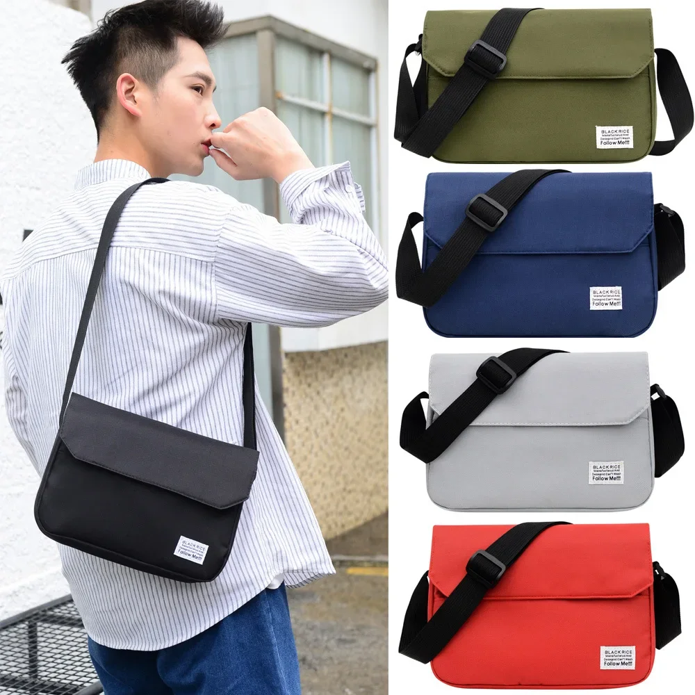 ''Modern Inspired'' Men's Bag, Flip Cover Solid Color Messenger Bag, Casual Crossbody Bag, Minimalist Men Shoulder Bag Purses