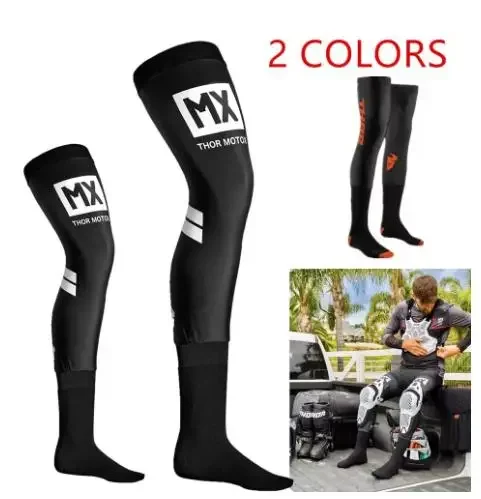 

5-цветные велосипедные носки MX MTB ATV, высокая эластичность с противоскользящими полосками, длинные носки для внедорожных мотоциклов, износостойкие