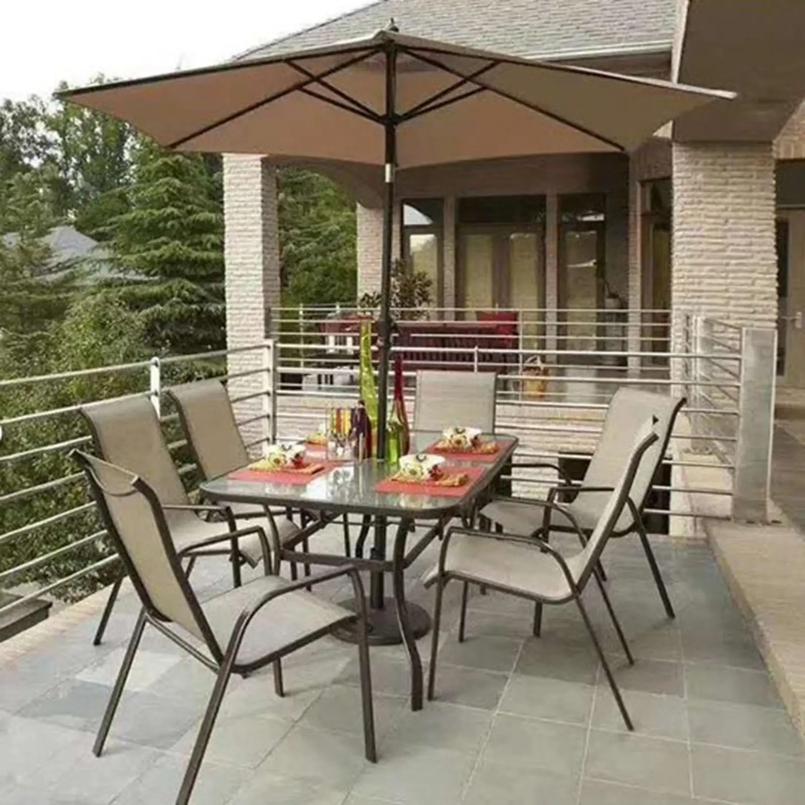 Heavy Duty Patio Umbrella Holder Bench Deck Umbrella Stand Clamp Holder
