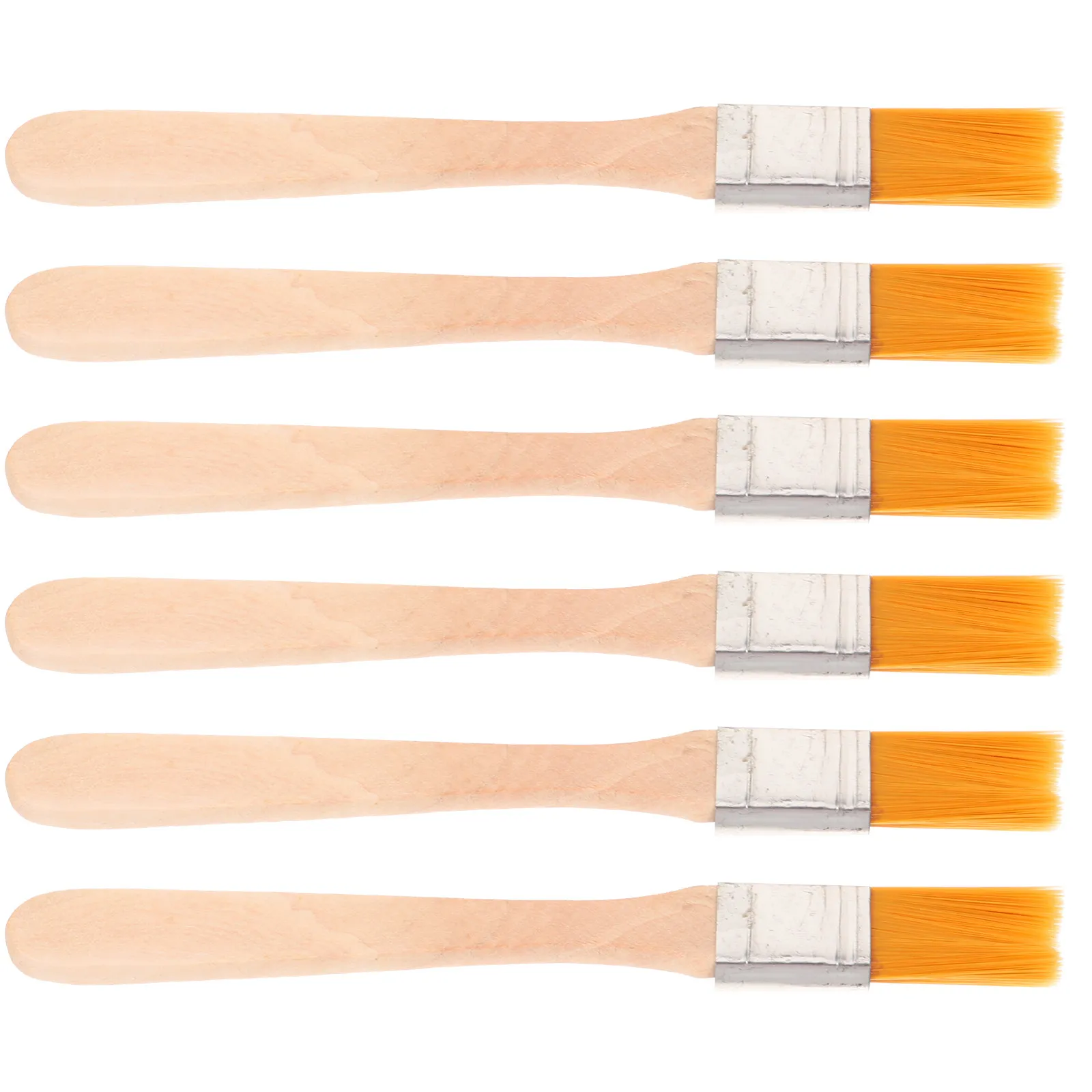 6Pcs Small Nylon Paint Brush with Wood Handle Half Inch Portable Reusable Wall Painting Brush Excellent Durability