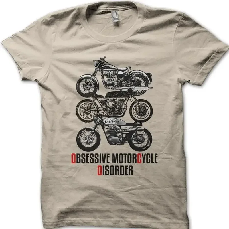 Biker Obsessive Motorcycle Disorder Cafe Racer t shirt 9049