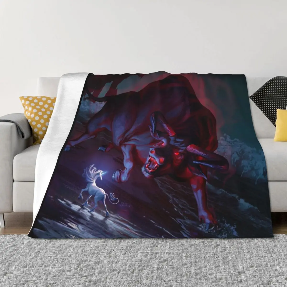 بطانية رمي The Last Unicorn للشتاء الدافئ لتزيين عيد الميلاد، بطانيات الفراش الصيفية #1