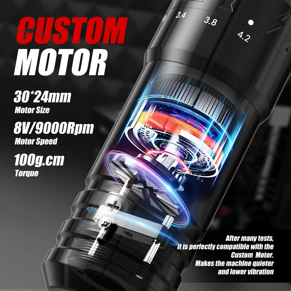 XNET T1 Wireless Tattoo Machine 2.0-4.2mm Adjustable Stroke