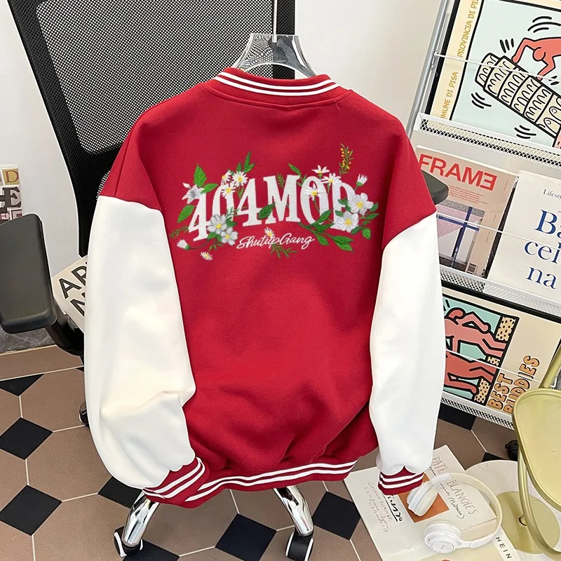 High-quality American-style Baseball Jackets Embroidered Graphic Casual Jackets Autumn Outdoor Sports Tops and Coats M-3XL