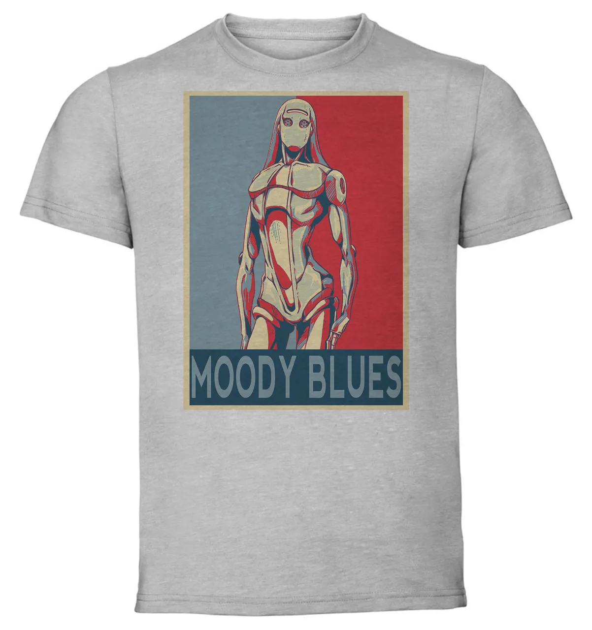 

T-Shirt Unisex Grey Propaganda Jojo's Bizarre Adventures Vento Aureo Moody Blues