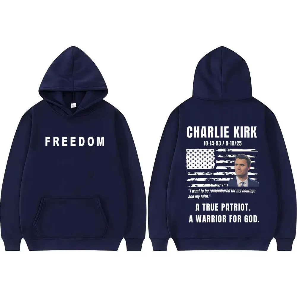 باتريوت أمريكي حقيقي محارب حقيقي لله تشارلي كيرك هوديس الرجال النساء موضة خمر القوطية هوديي بلوزات رائجة البيع #2