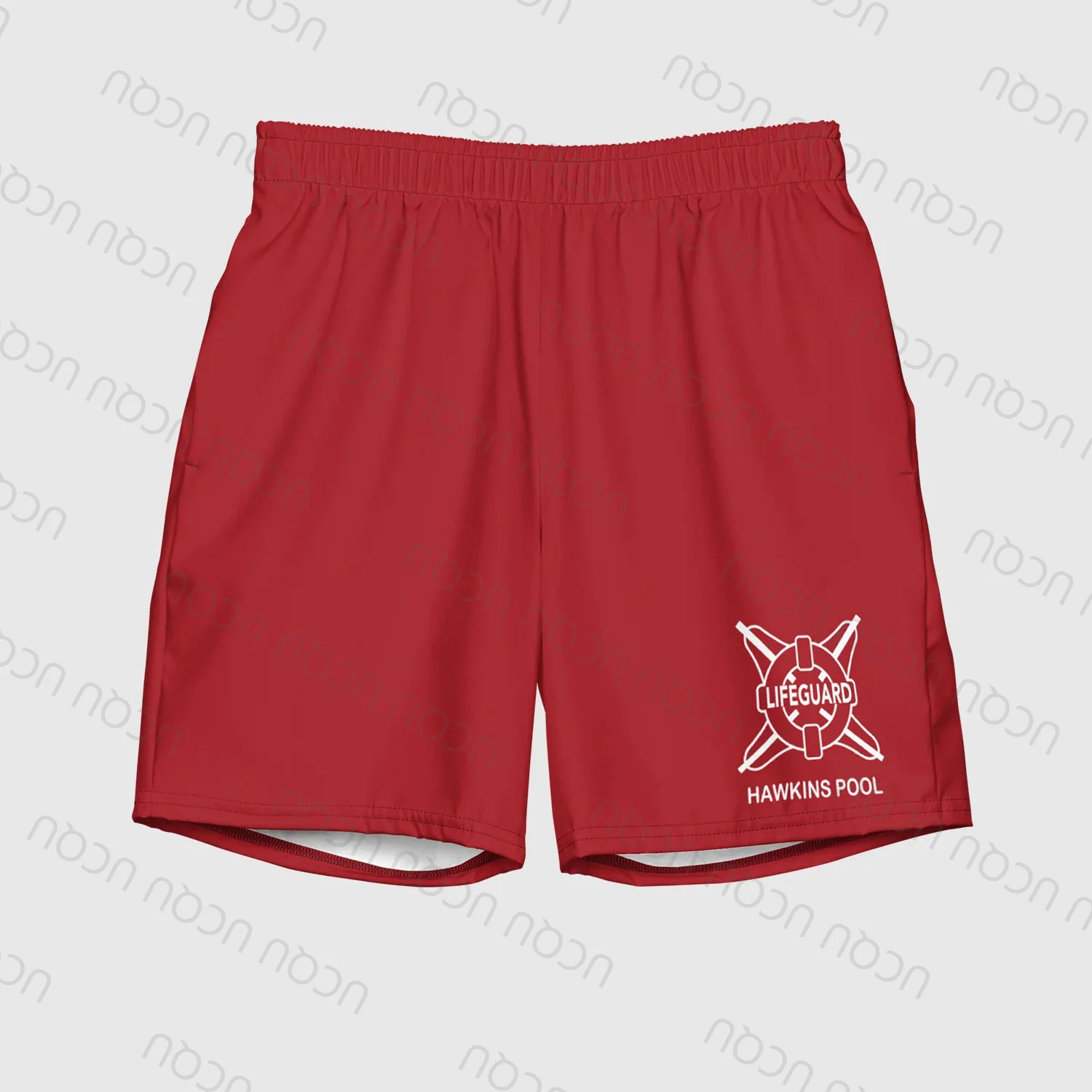 Hawkins Pool Billy Hargrove Badehose Neue Sommer Cosplay Shorts Rot Lifeguard Beach Boardshorts Herren Sommer 80er Jahre