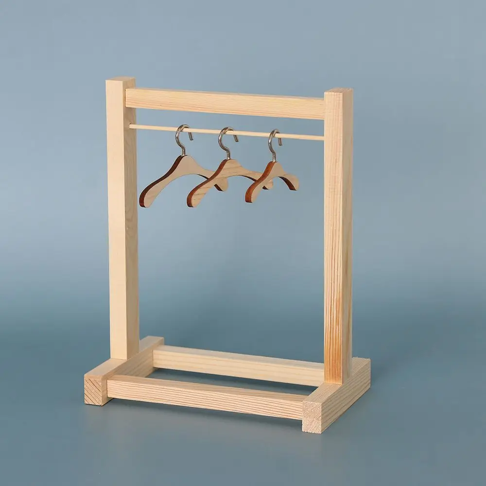 인형 나무 옷 걸이, 의류 정리함 스카프 거치대 행거, 인형 핸드백 의류, 인형 장난감 액세서리, 1 개