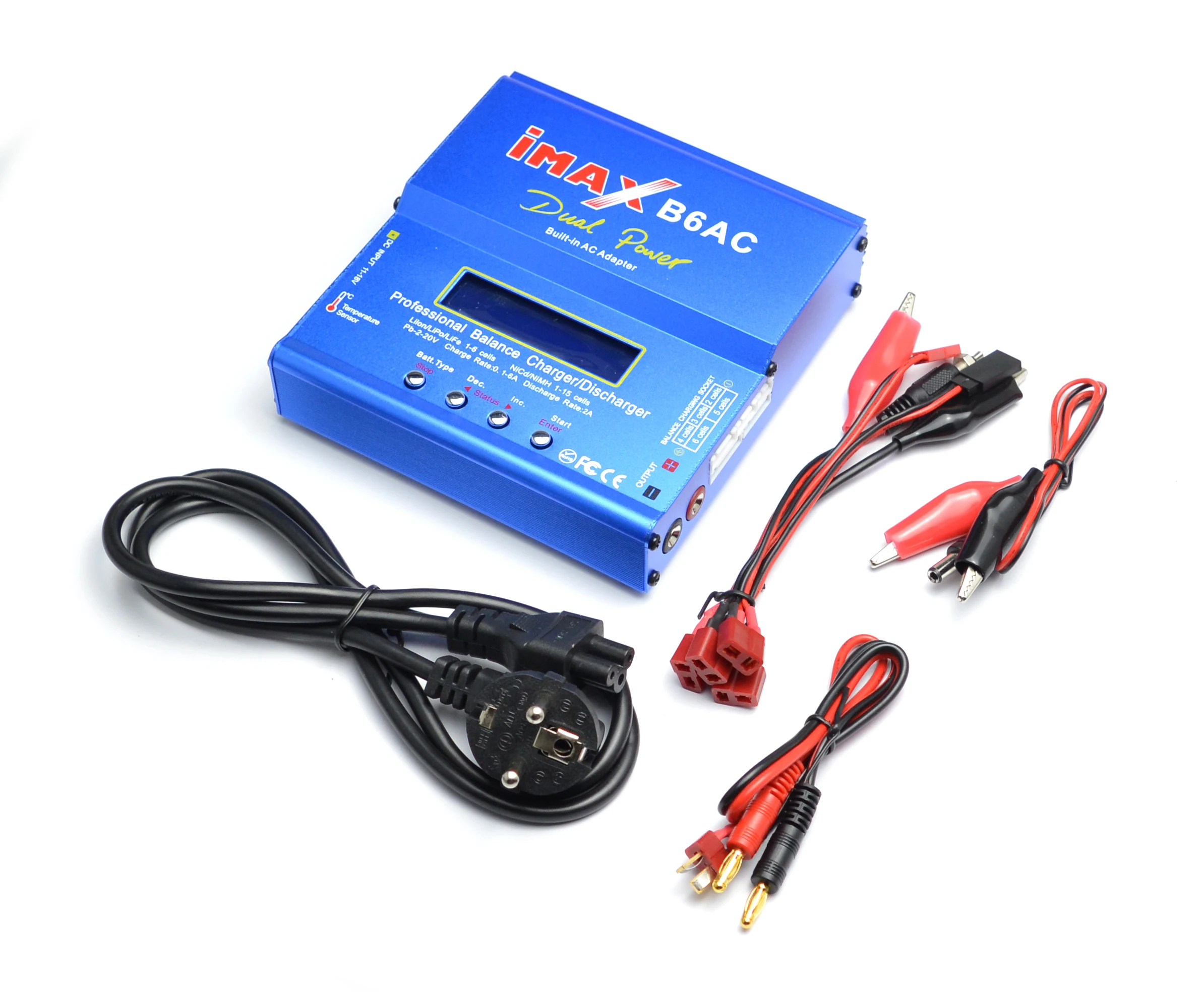 New iMAX B6 AC B6AC Lipo NiMH 3S RC Battery Balance Charger withEuropean Universal Power Cord Power Cable