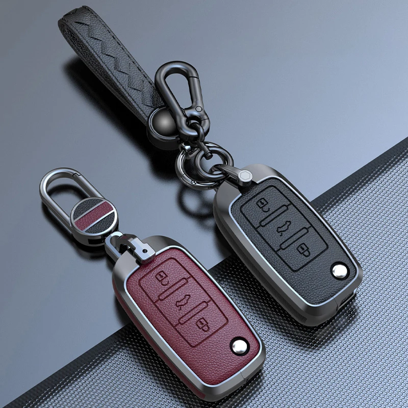 Zinc Alloy Car Remote Key Case Shell For VW Volkswagen Polo Golf Passat Beetle Caddy Tiguan Skoda Octavia Kodiaq Seat Leon Altea