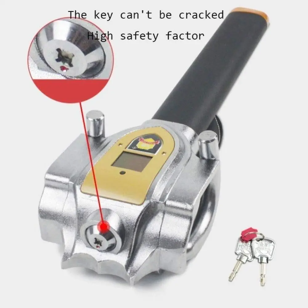 トラック、バン、SUV、および車用のステアリングホイールロック。調整可能な盗難防止ロック。エアバッグロック。キー付き。盗難防止装置。