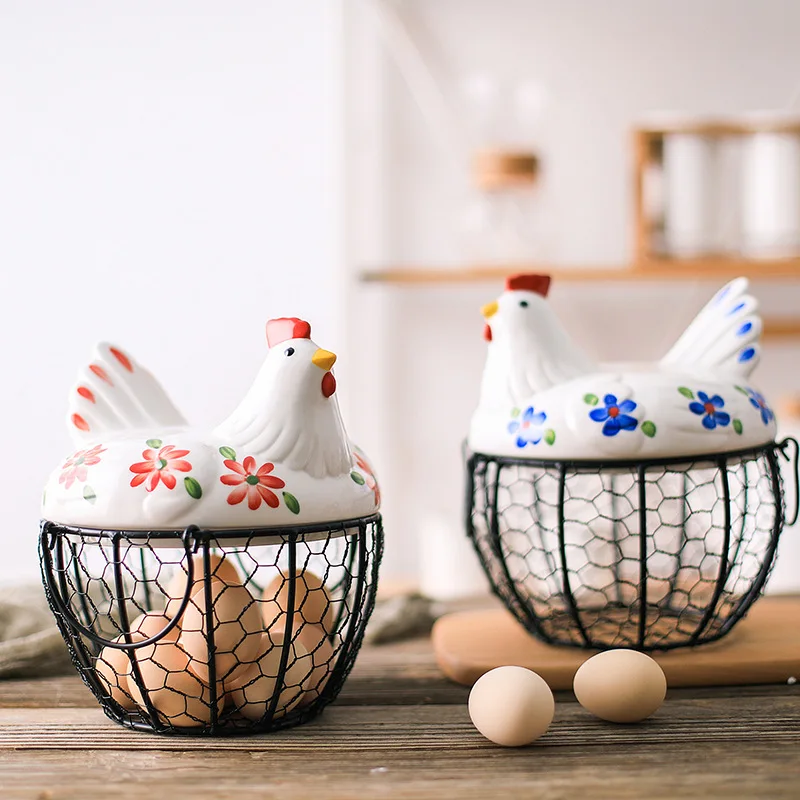 

Farmhouse Style Egg Storage Basket/Decorative Kitchen Storage Baskets Egg Fruit Storage Basket