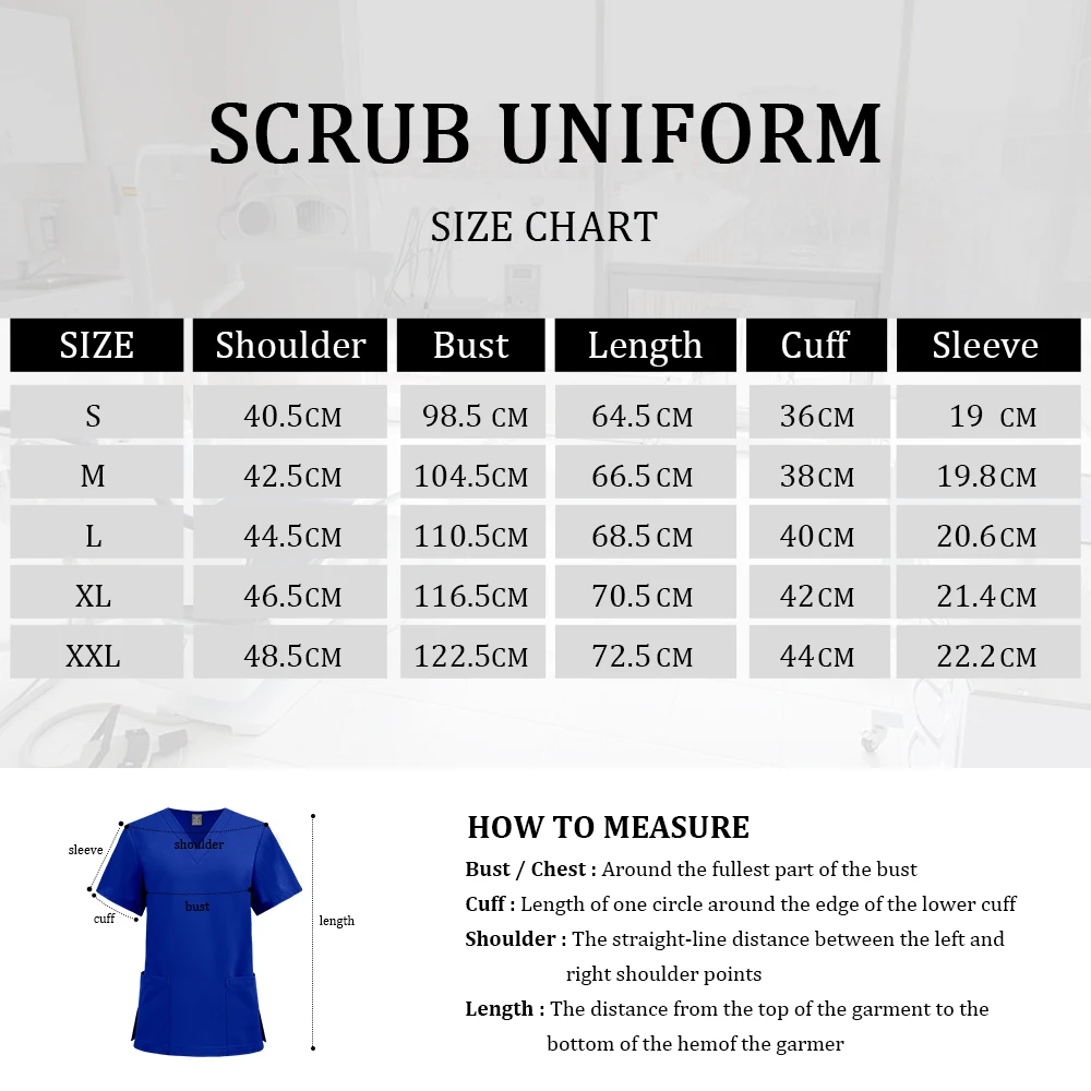 ชุดยูนิฟอร์มพยาบาลแบบยืดหยุ่นและน้ำหนักเบา สำหรับร้านเสริมสวย สปา โรงพยาบาล ร้านขายยา ห้องปฏิบัติการ คลินิกทันตกรรม เสื้อคลุมแพทย์ ชุดทำงานสำหรับทั้งชายและหญิง