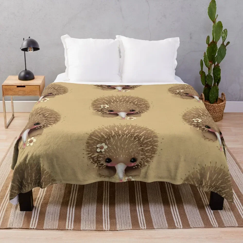 Baby Echidna Throw Blanket valentine gift ideas anime Blankets