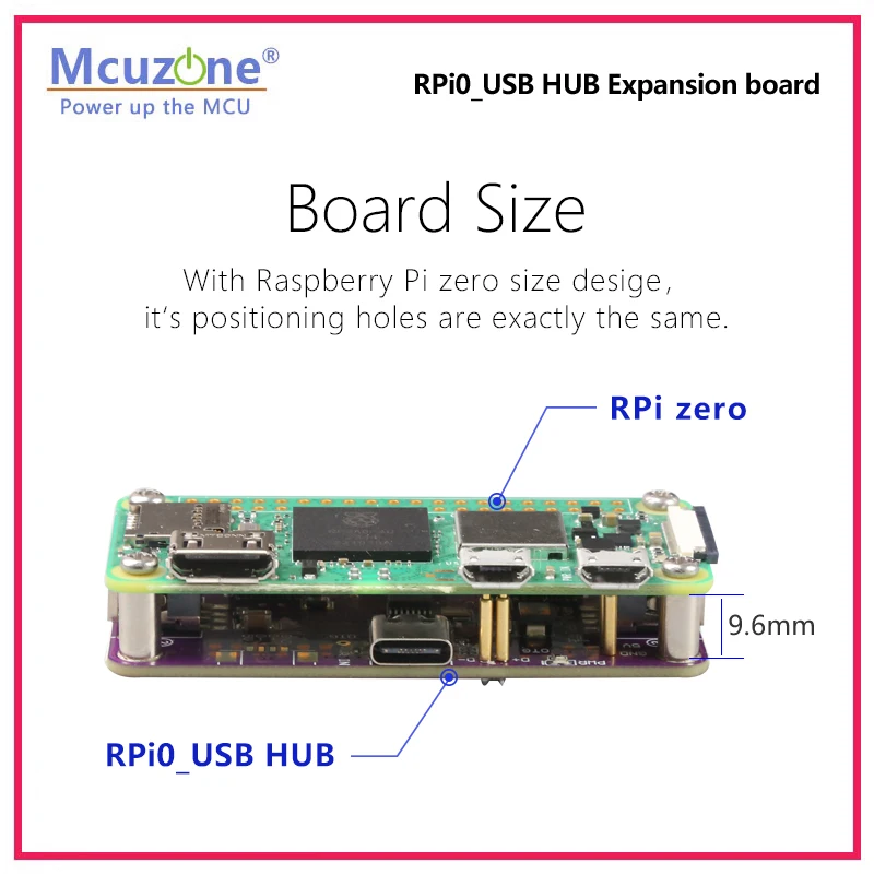 RPi0_USB HUB, Raspberry Pi zero_USB HUB Expansion board,Driver-free plug and play, support RPi zero/zero W/zero WH/zero2 W
