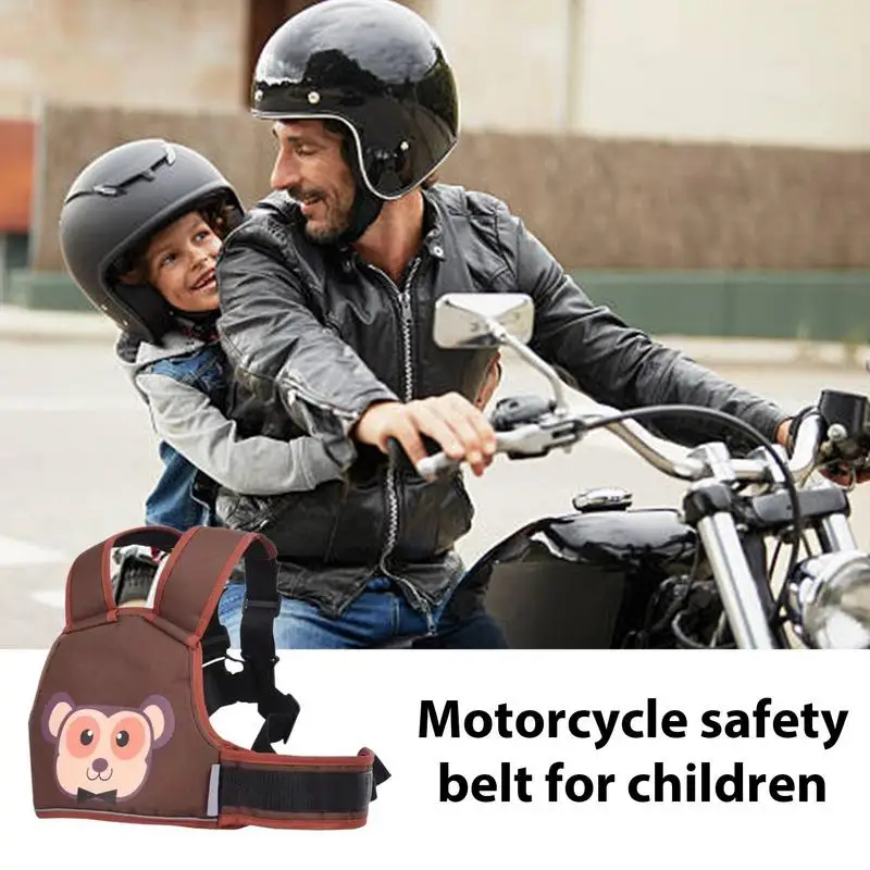 Cinturón de seguridad para bicicleta eléctrica para niños de 1 a 12 años, cinturón de seguridad para vehículos eléctricos, diseño integrado, portador para niños para motocicletas