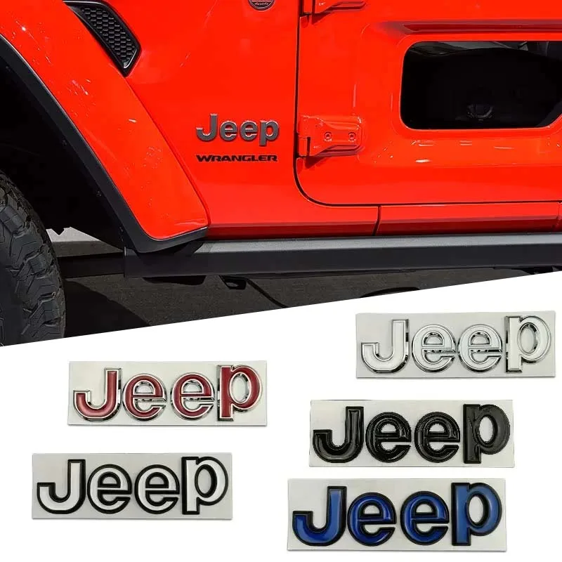 Pegatina Metálica para el Emblema Lateral del Maletero Delantero del Coche, para JEEP Wrangler Tj Jk Jl Grand Cherokee Commander Renegade Liberty Compass Patriot