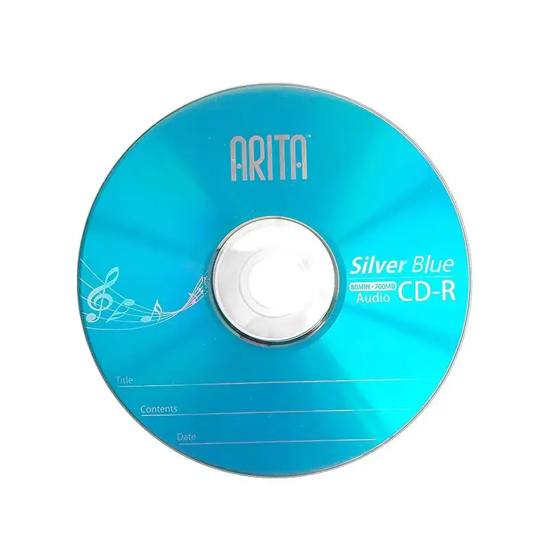 Auto Music CD-R Disc, CD azul prateado, 700MB, 80Min, 50Pcs Pack