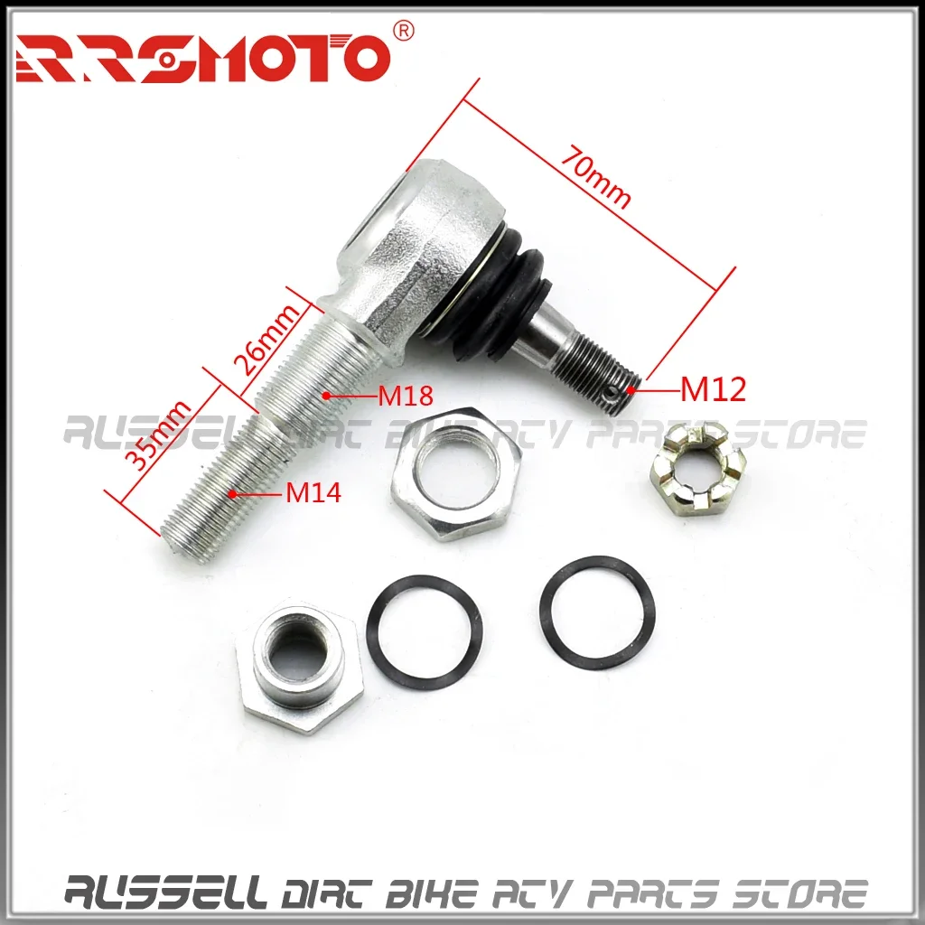 ATV Quad UTV ARM Joint Ball U-joint M12 M14 M18 Ball Head for Bashan Kangchao 200-7 250cc 200cc electric Go karting Spare Parts