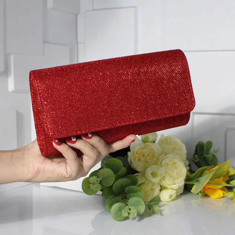 

Portable Luxury Evening Purse Clutch Bag Fashion Glitter Chain Dinner Bag Vintage Elegant Shoulder Bag Women