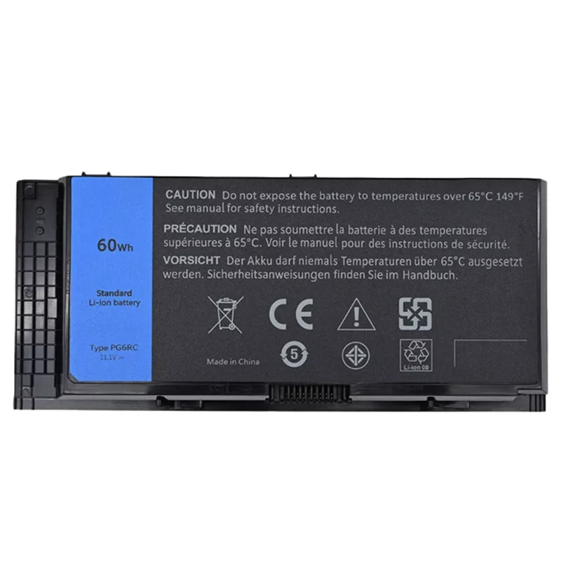 11.1V 65Wh New PG6RC Laptop Battery For Dell Precision M6600 M6700 M4600 M4700 M4800 M6800 Series N71FM FV993 R7PND 6 Cells